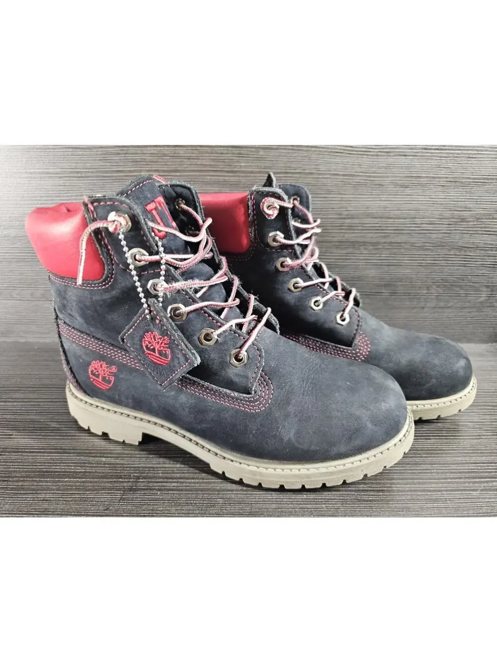 Timberland 6 inch Premium Boots DJT Trump Embroidered Mens 8 Lace Up